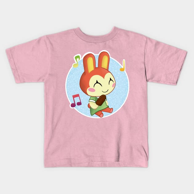 Bunnie with her ice cream Kids T-Shirt by ClausDraws